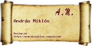 András Miklós névjegykártya