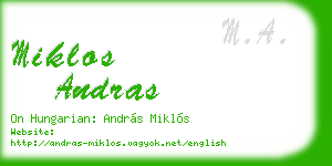 miklos andras business card