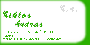 miklos andras business card